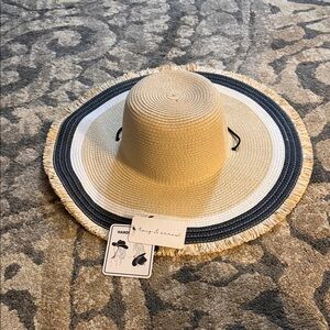 Stylish Tan and Black Women's Sun Hat